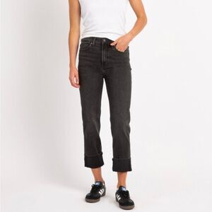 Bootlegger Washed Black Cropped Women's Jeans